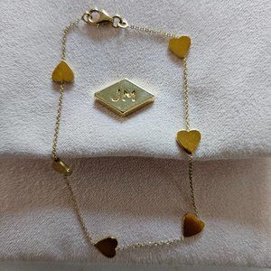 JENNIFER MEYER HEART BY THE INCH BRACELET EUC